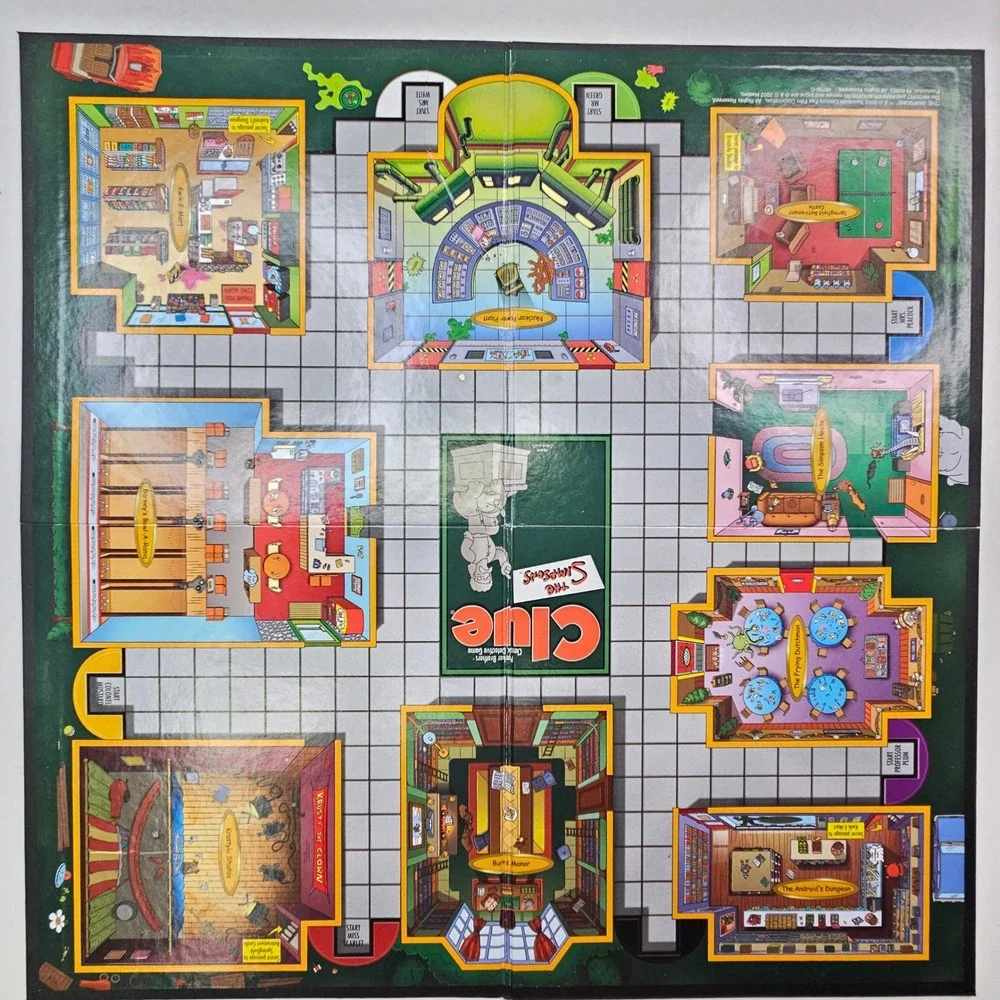 Parker Brothers Clue The Simpsons Kids OS Multi-color 2nd Edition Board Game